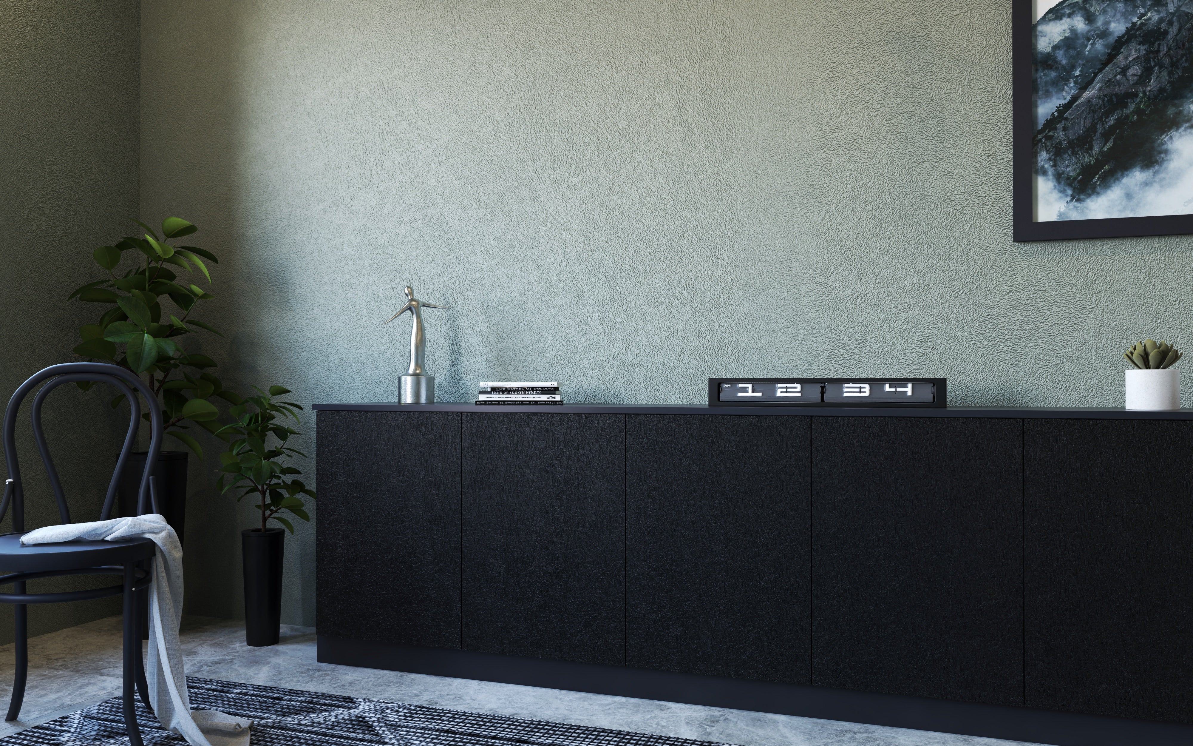 Black Larice 3D MDF Panel