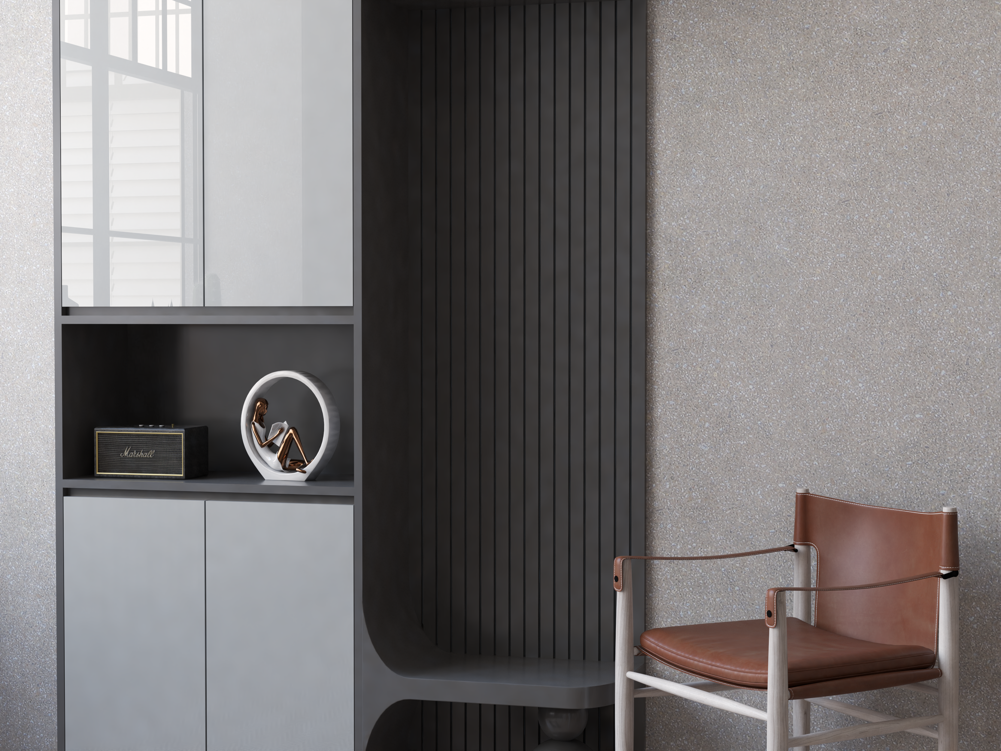 Trend Gray High Gloss MDF Panel